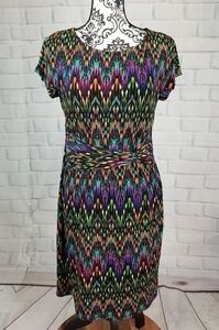 Ellen Tracy short sleeve geo print size 89 dress